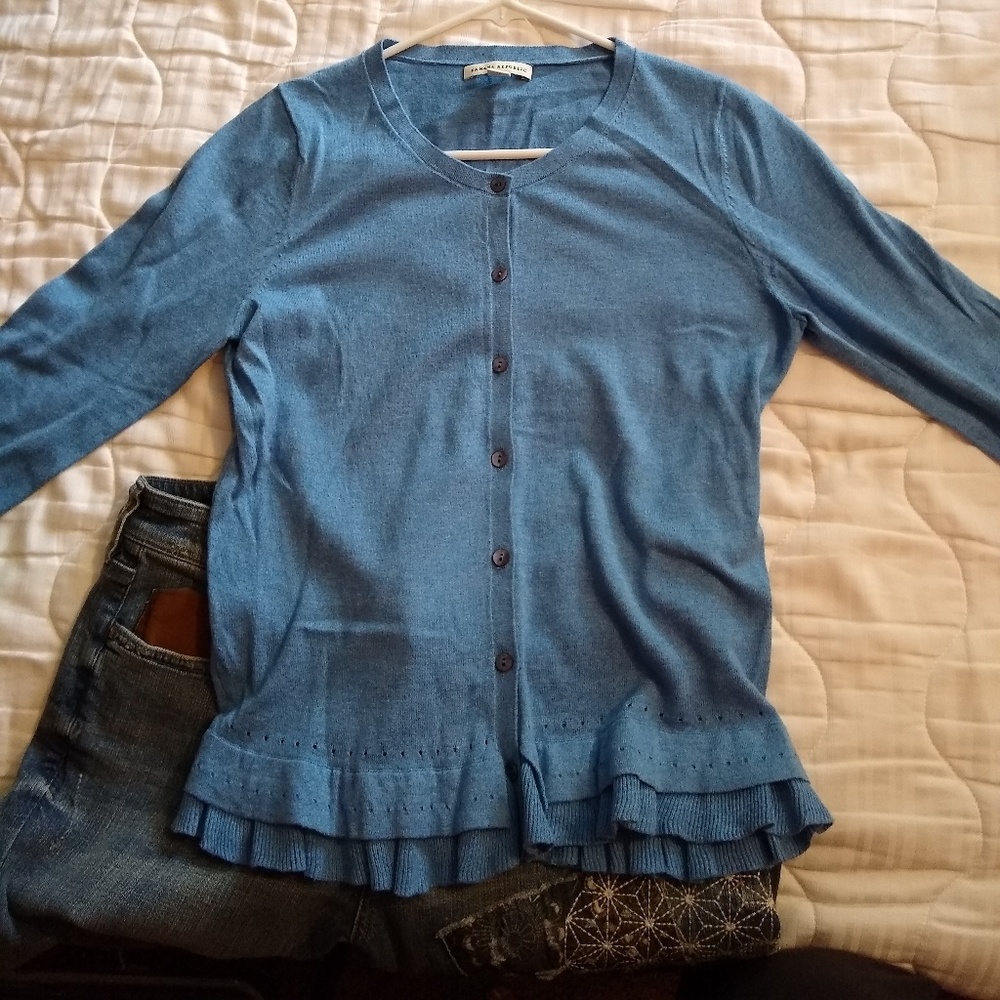 Banana Republic Ruffle Hem Cardigan
